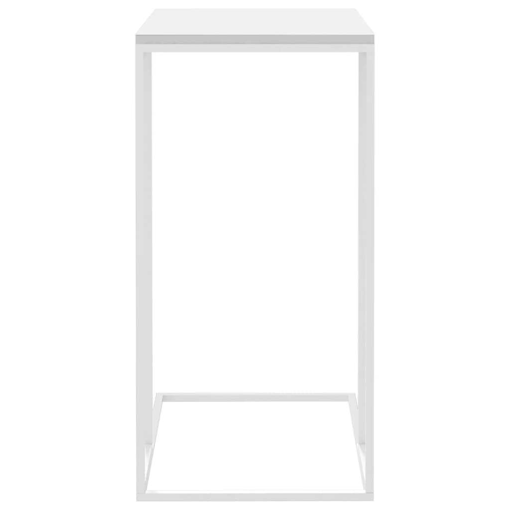 Bijzettafel Bewerkt Hout Wit 40 x 30 x 59 cm zonder wielen