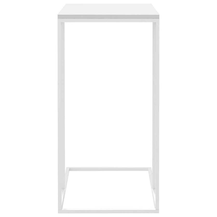 Bijzettafel Bewerkt Hout Wit 40 x 30 x 59 cm zonder wielen