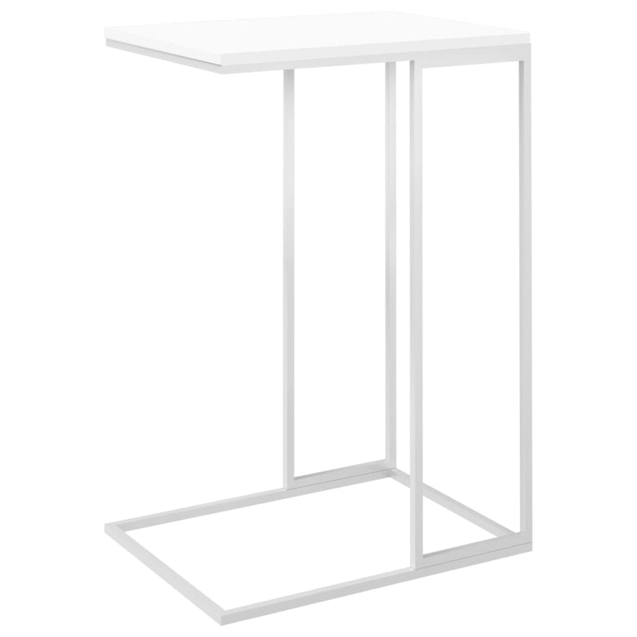 Bijzettafel Bewerkt Hout Wit 40 x 30 x 59 cm zonder wielen
