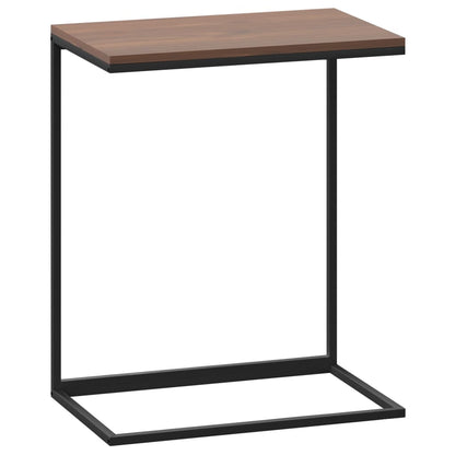 Bijzettafel Bewerkt Hout Zwart En Bruin 55 x 35 x 66 cm zonder wielen