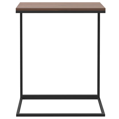 Bijzettafel Bewerkt Hout Zwart En Bruin 55 x 35 x 66 cm zonder wielen