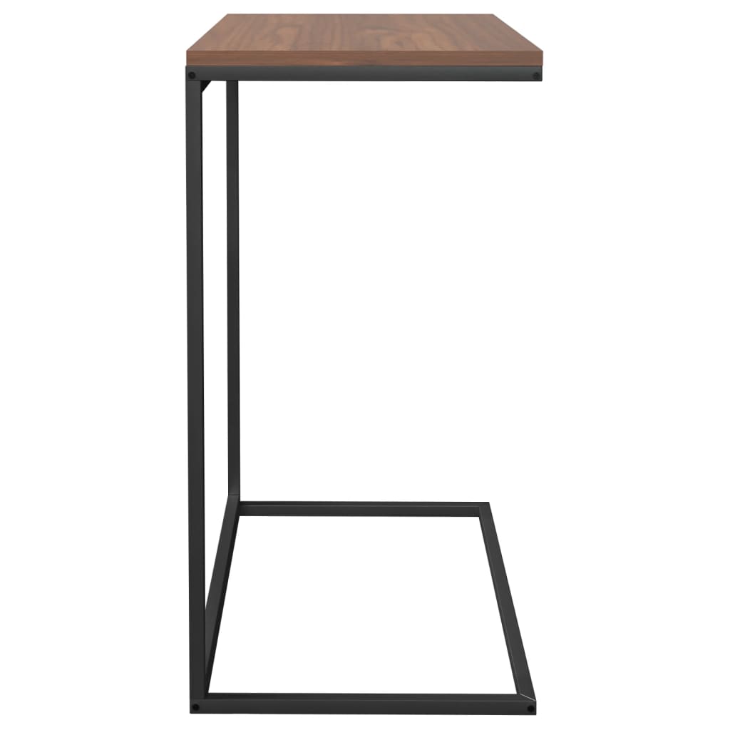 Bijzettafel Bewerkt Hout Zwart En Bruin 55 x 35 x 66 cm zonder wielen