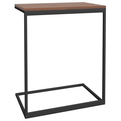 Bijzettafel Bewerkt Hout Zwart En Bruin 55 x 35 x 66 cm zonder wielen