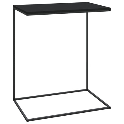 Bijzettafel Bewerkt Hout Zwart 55 x 35 x 66 cm zonder wielen