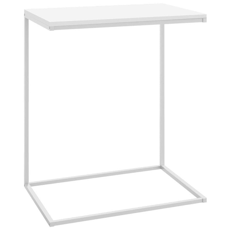Bijzettafel Bewerkt Hout 1 55 x 35 x 66 cm Wit