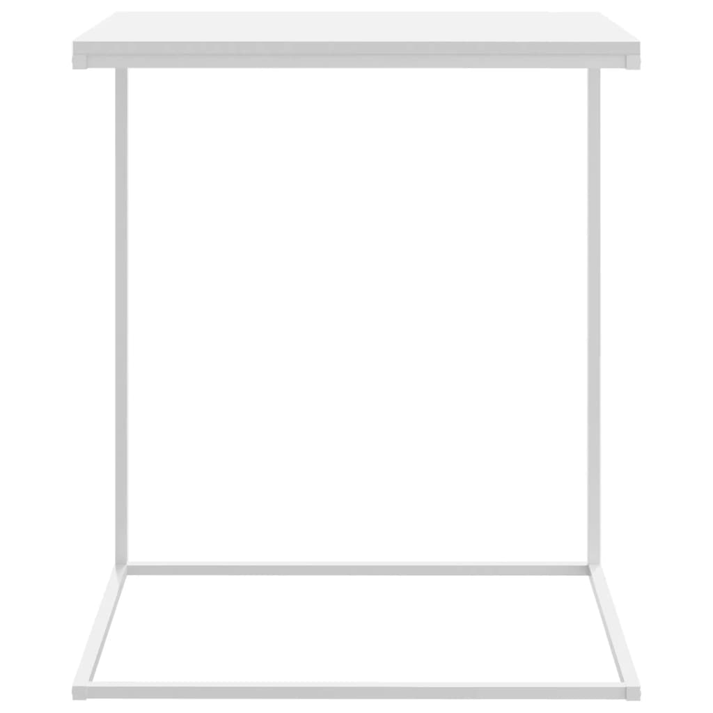 Bijzettafel Bewerkt Hout 1 55 x 35 x 66 cm Wit