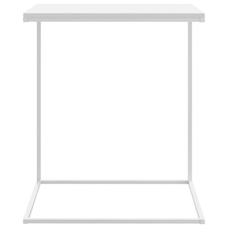 Bijzettafel Bewerkt Hout 1 55 x 35 x 66 cm Wit