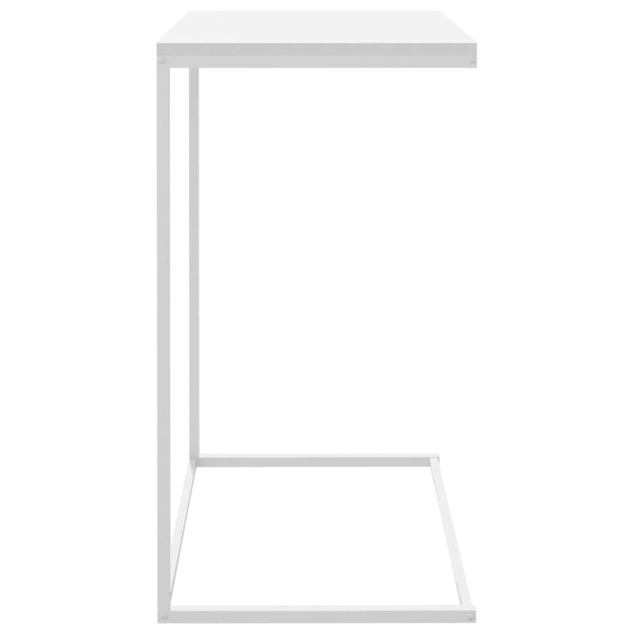 Bijzettafel Bewerkt Hout 1 55 x 35 x 66 cm Wit