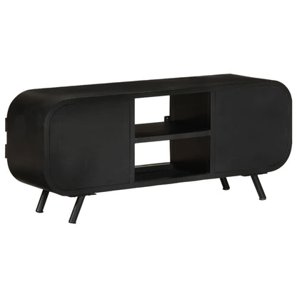 Tv-Meubel Massief Gerecycled Hout 110 x 30 x 45 cm Bruin en groen