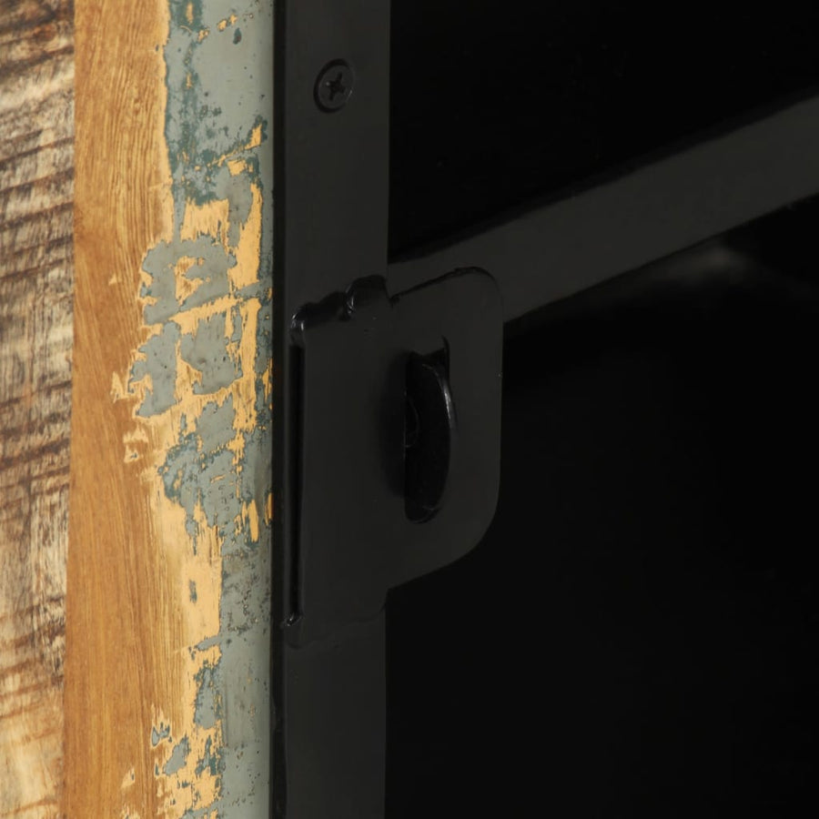 Tv-Meubel Massief Gerecycled Hout 110 x 30 x 45 cm Bruin en groen