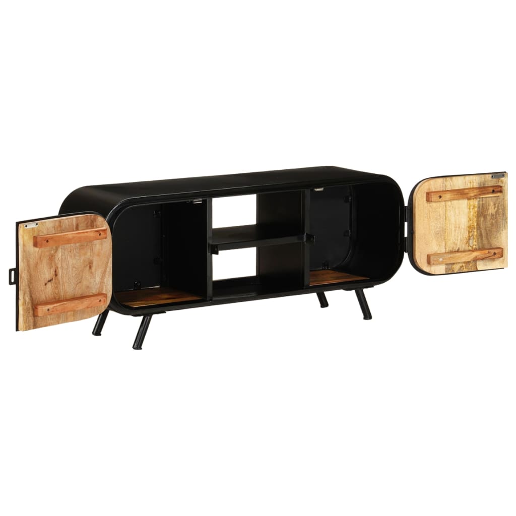 Tv-Meubel Ruw Mangohout 110 x 30 x 45 cm Bruin