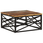Coffee table 68x68x35 cm solid reclaimed wood