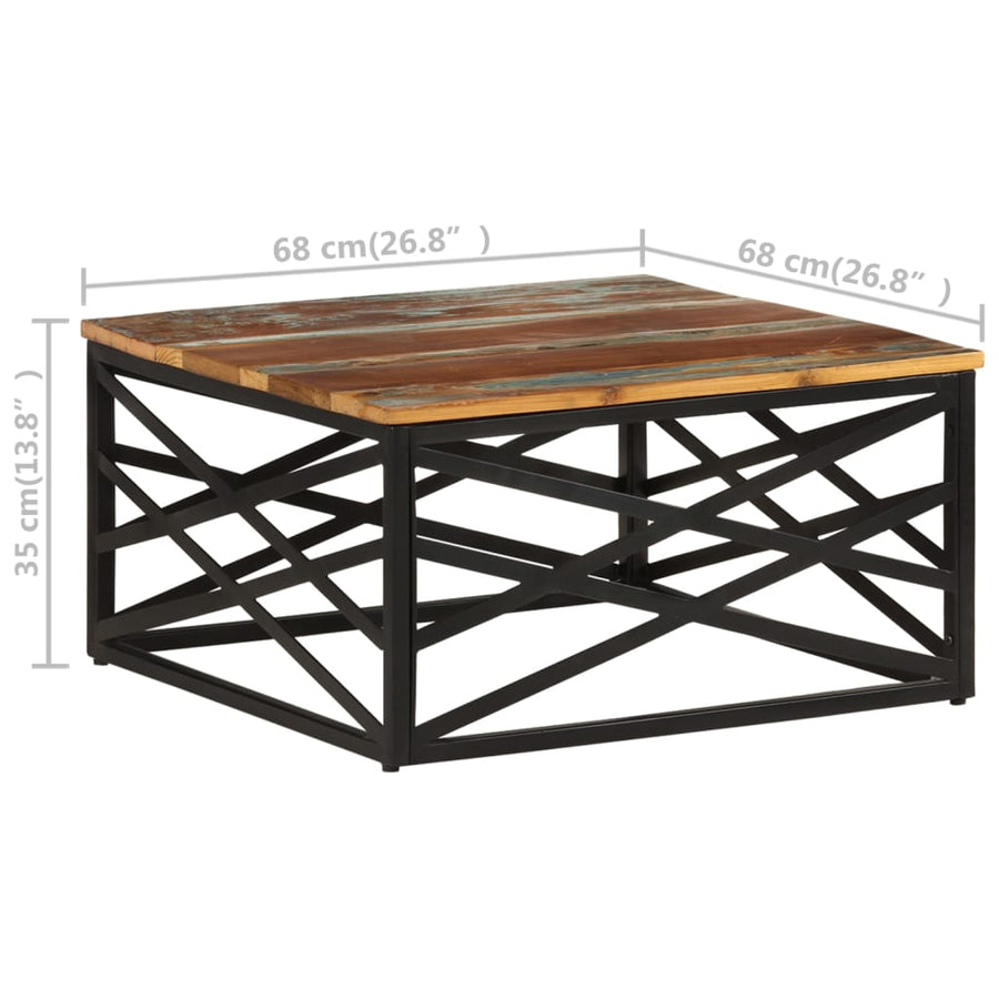 Salontafel 68X68X35 Cm Massief Gerecycled Hout solid reclaimed wwood