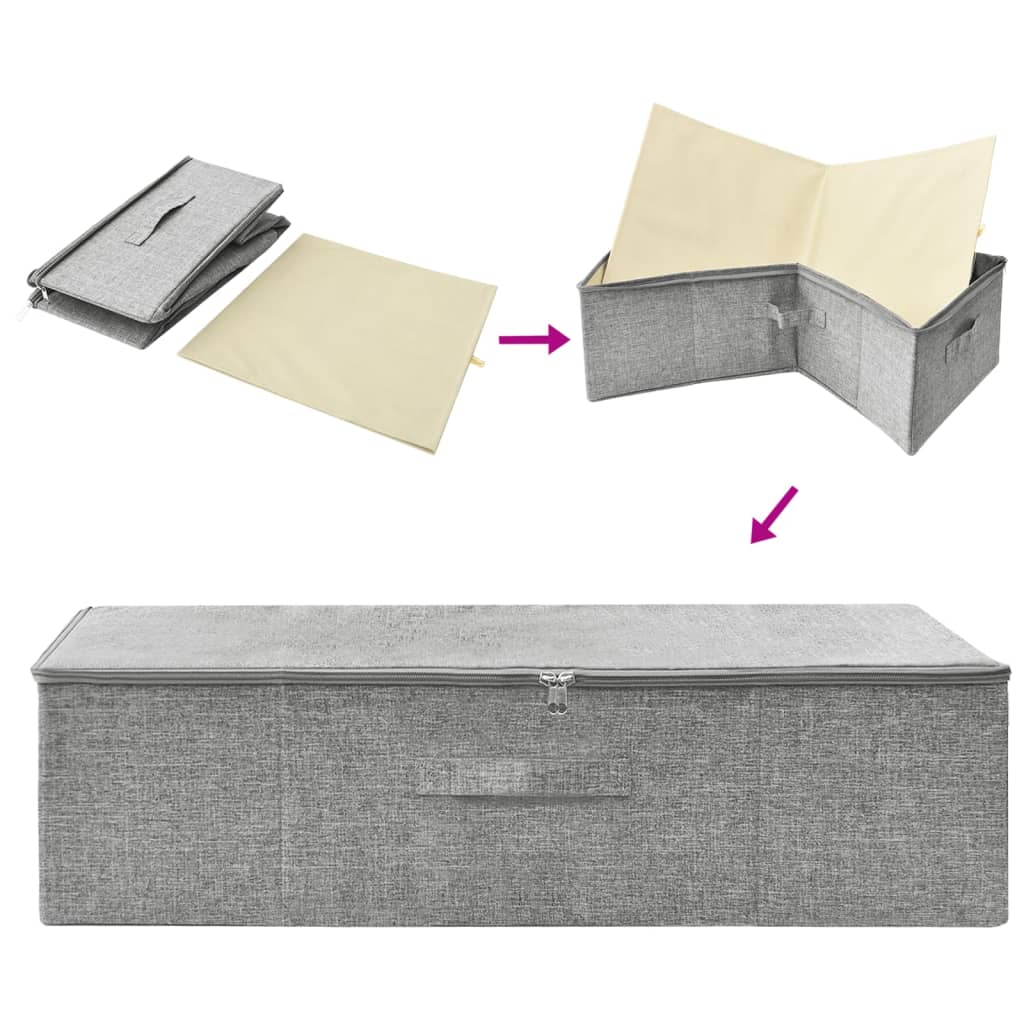 Opbergbox 70X40X8 Cm Stof 1 Grijs