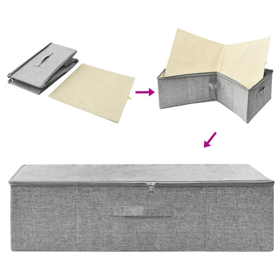 Opbergbox 70X40X8 Cm Stof 1 Grijs