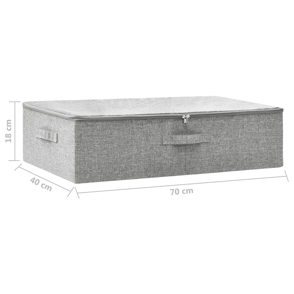 Opbergbox 70X40X8 Cm Stof 1 Grijs