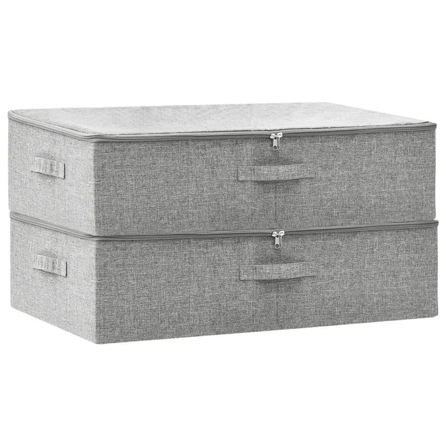 Opbergboxen 70X40X8 Cm Stof 1 2 Grijs