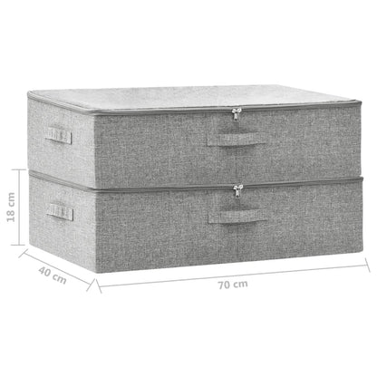 Opbergboxen 70X40X8 Cm Stof 1 2 Grijs