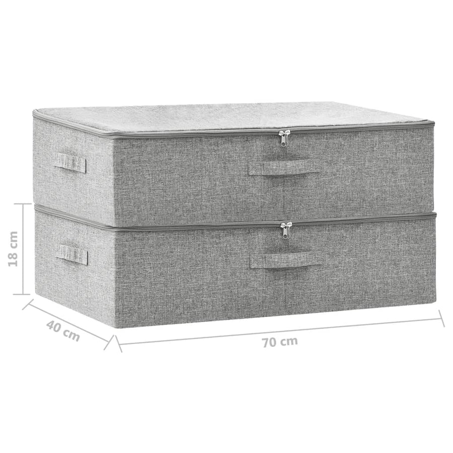 Opbergboxen 70X40X8 Cm Stof 1 2 Grijs