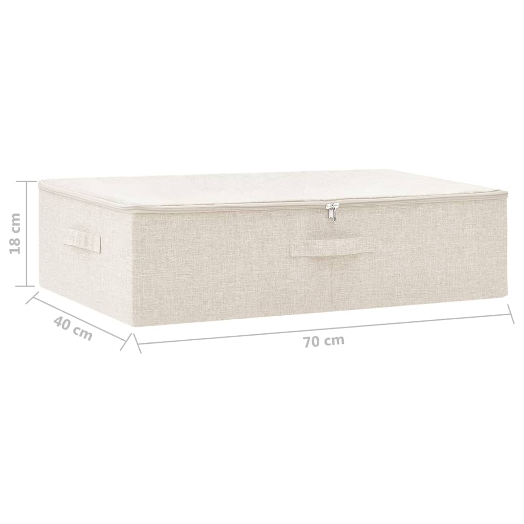 Opbergbox 70X40X8 Cm Stof Kleurig 1 Crème