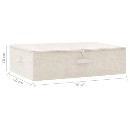 Opbergbox 70X40X8 Cm Stof Kleurig 1 Crème