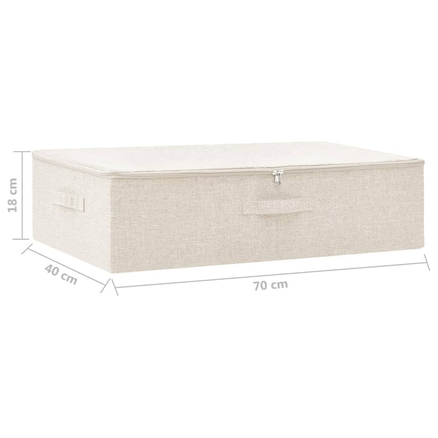 Opbergbox 70X40X8 Cm Stof Kleurig 1 Crème