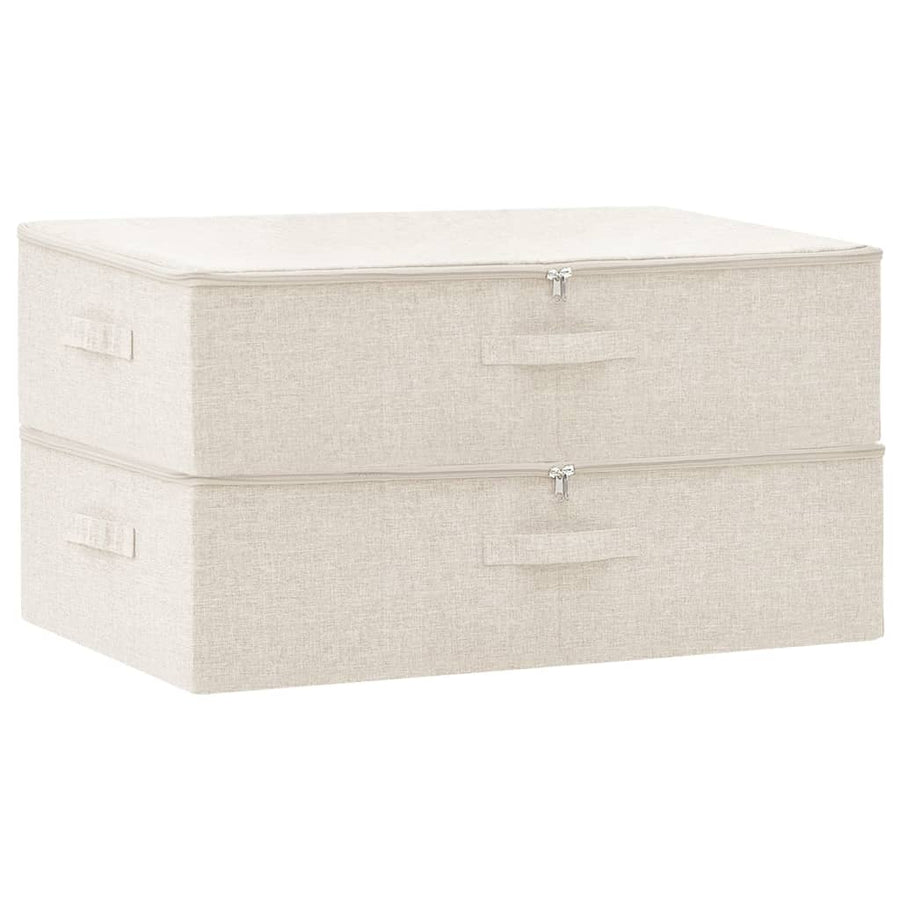 Opbergboxen 70X40X8 Cm Stof Kleurig 1 2 Crème