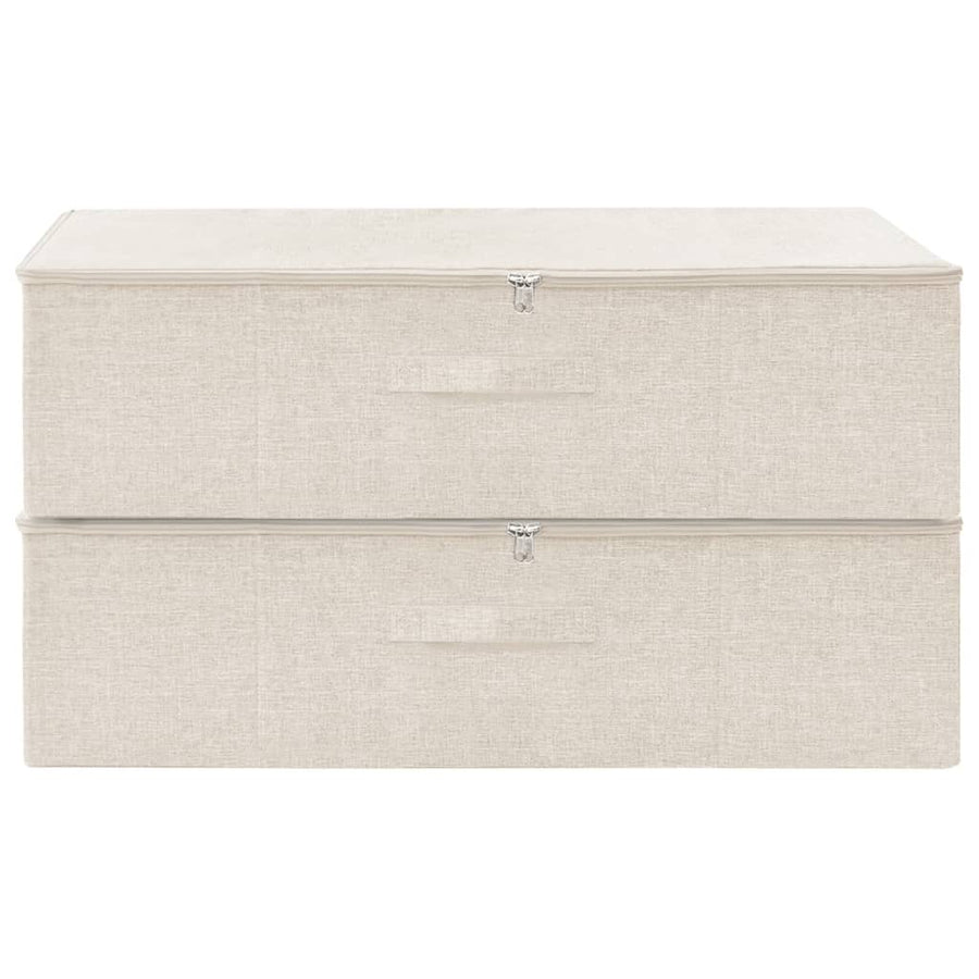 Opbergboxen 70X40X8 Cm Stof Kleurig 1 2 Crème