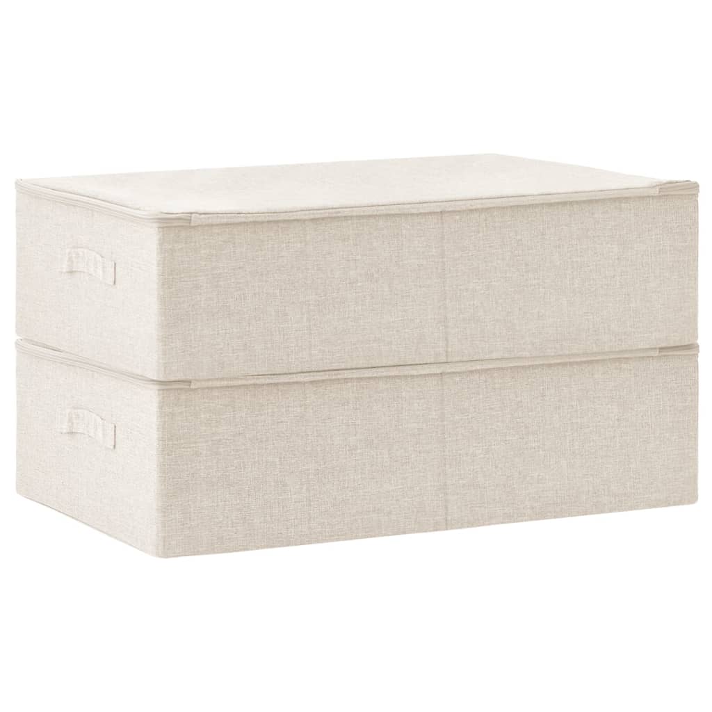 Opbergboxen 70X40X8 Cm Stof Kleurig 1 2 Crème