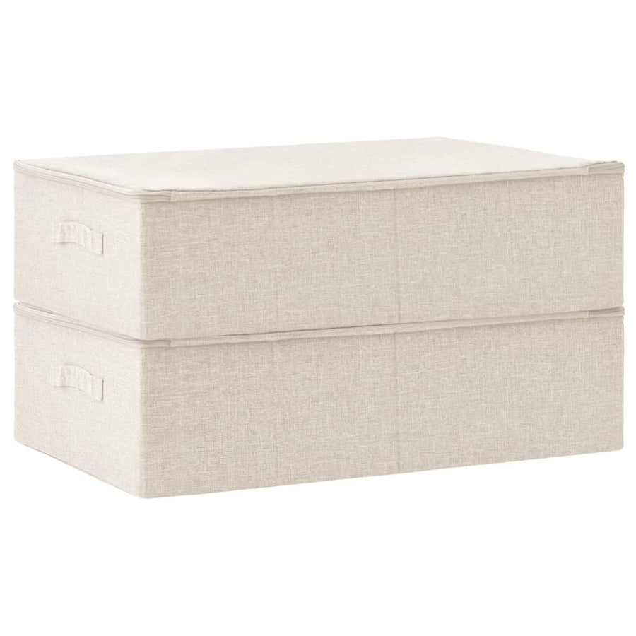 Opbergboxen 70X40X8 Cm Stof Kleurig 1 2 Crème