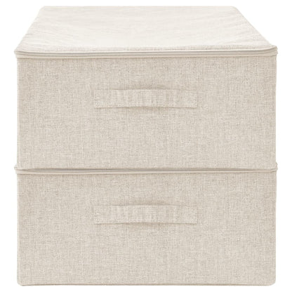 Opbergboxen 70X40X8 Cm Stof Kleurig 1 2 Crème