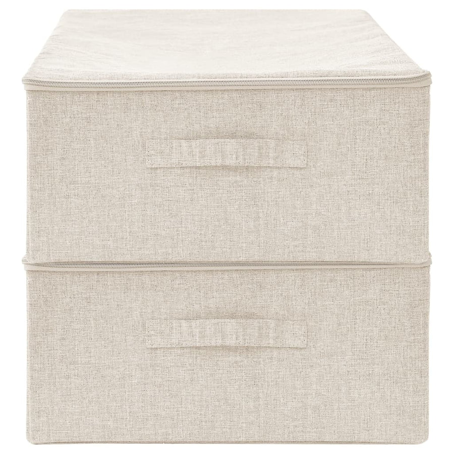 Opbergboxen 70X40X8 Cm Stof Kleurig 1 2 Crème