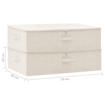 Opbergboxen 70X40X8 Cm Stof Kleurig 1 2 Crème
