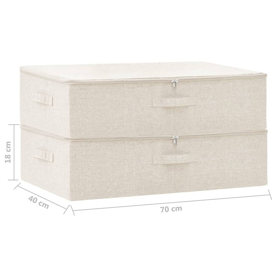 Opbergboxen 70X40X8 Cm Stof Kleurig 1 2 Crème