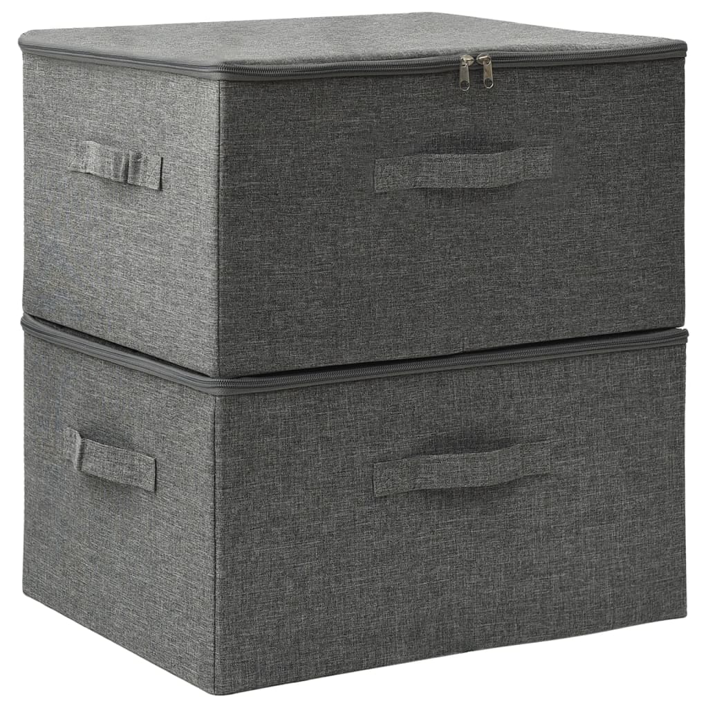 Opbergboxen 43X34X3 Cm Stof Kleurig Antraciet