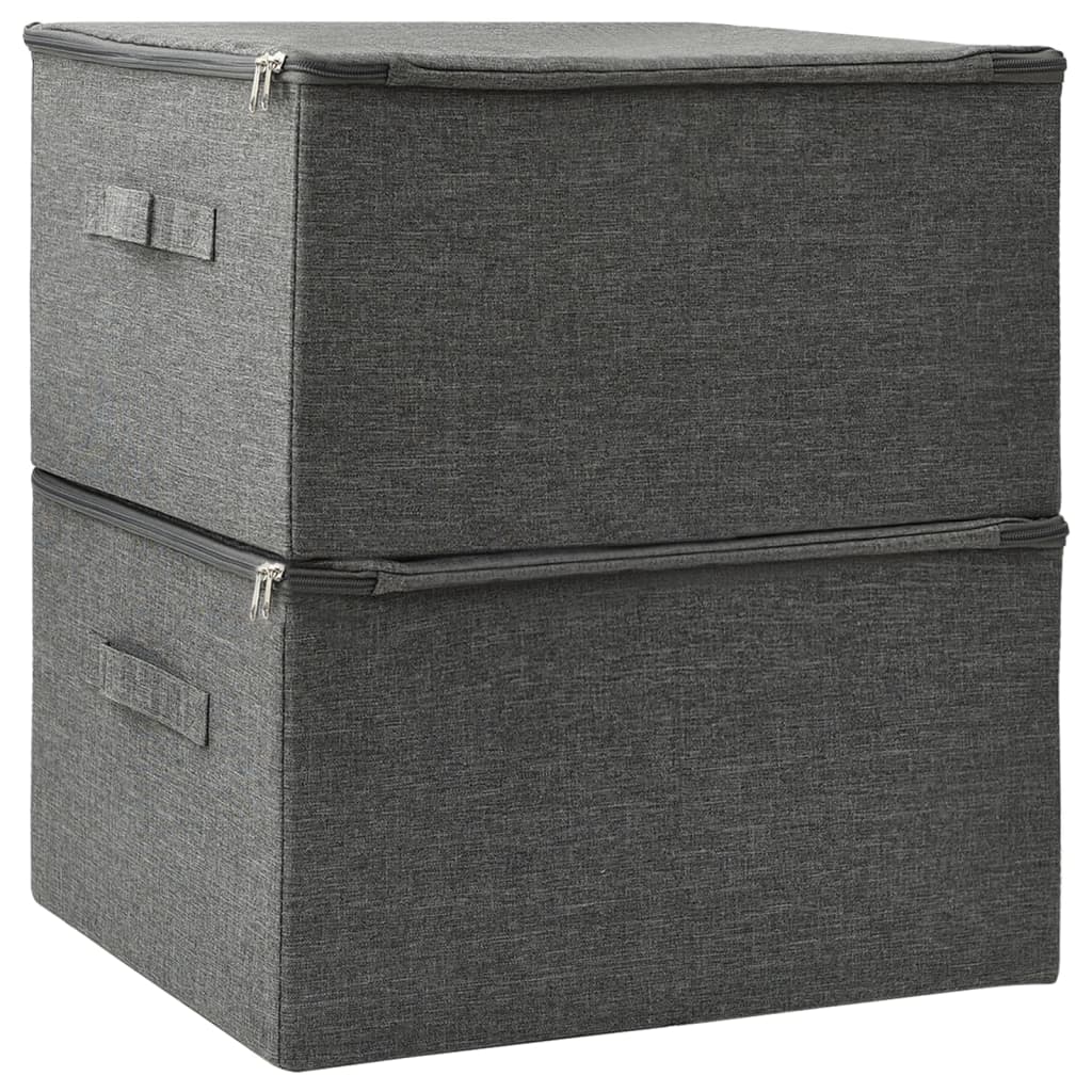 Opbergboxen 43X34X3 Cm Stof Kleurig Antraciet