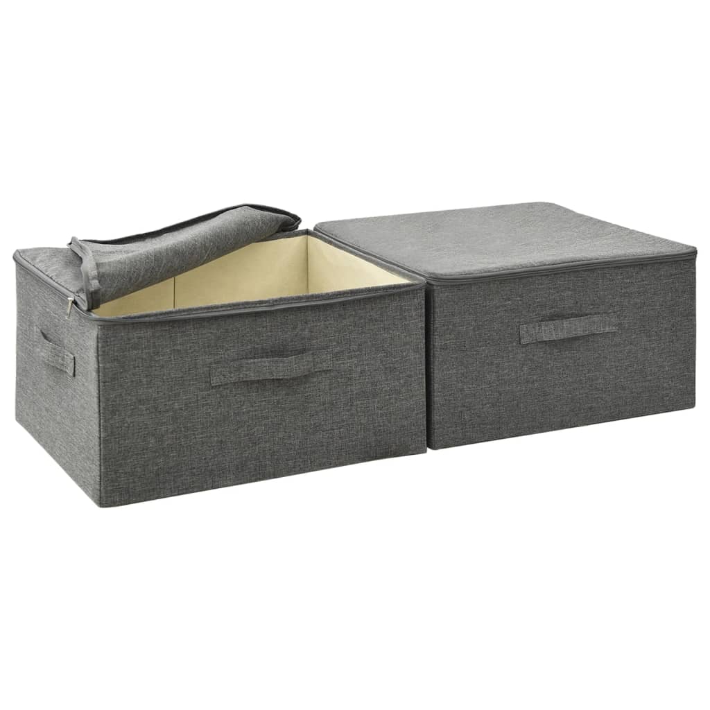 Opbergboxen 43X34X3 Cm Stof Kleurig Antraciet