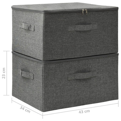 Opbergboxen 43X34X3 Cm Stof Kleurig Antraciet
