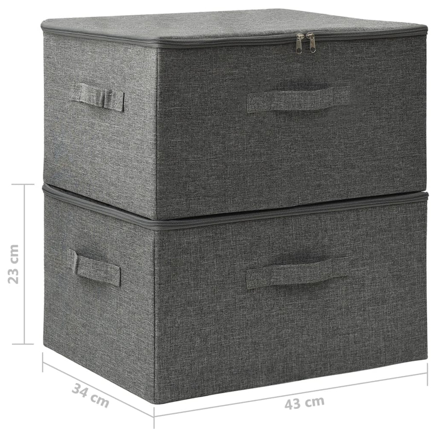 Opbergboxen 43X34X3 Cm Stof Kleurig Antraciet