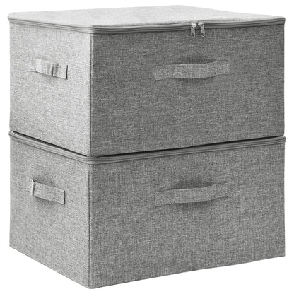 Opbergboxen 43X34X3 Cm Stof Grijs