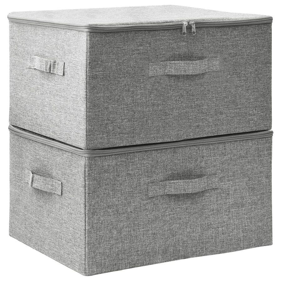 Opbergboxen 43X34X3 Cm Stof Grijs