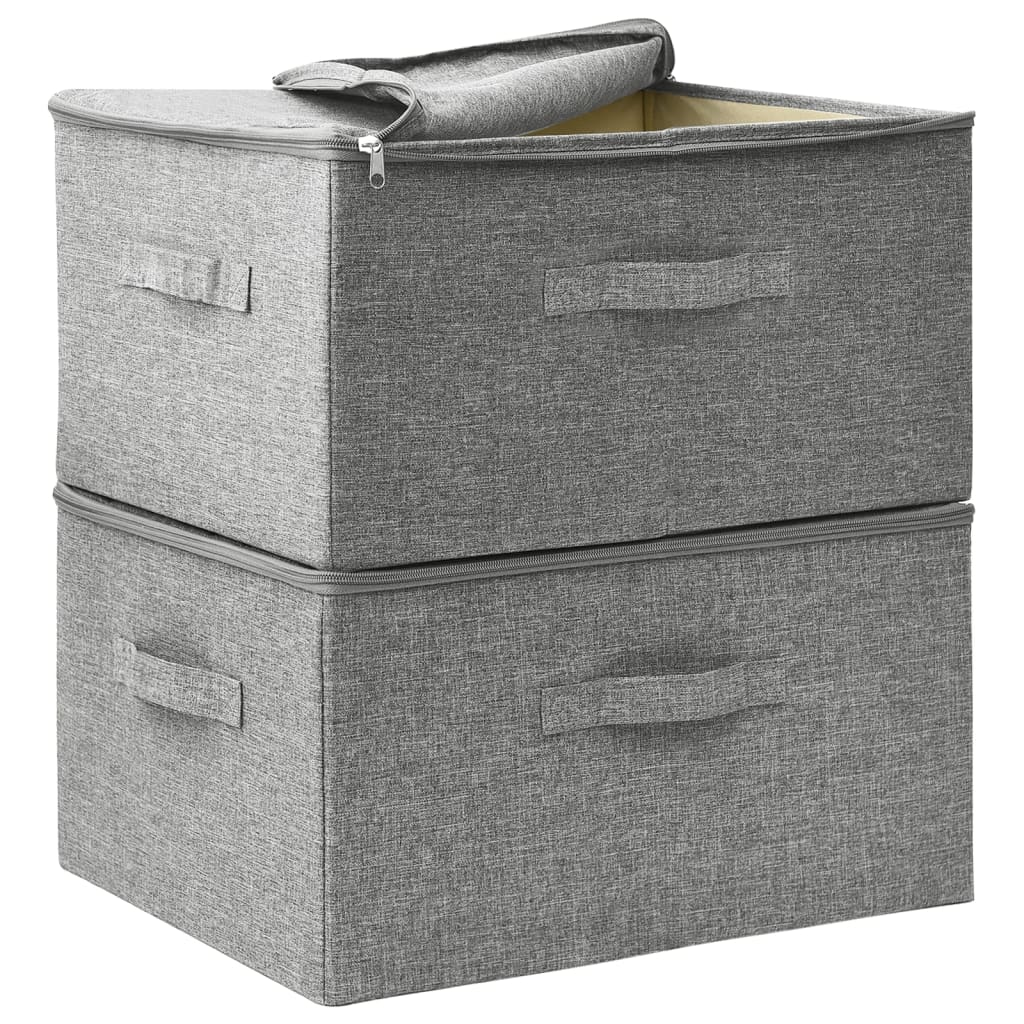 Opbergboxen 43X34X3 Cm Stof Grijs