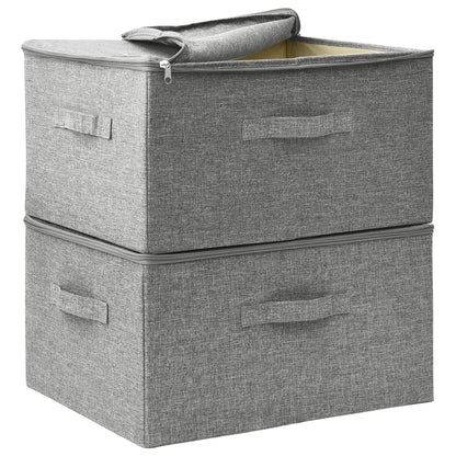 Opbergboxen 43X34X3 Cm Stof Grijs