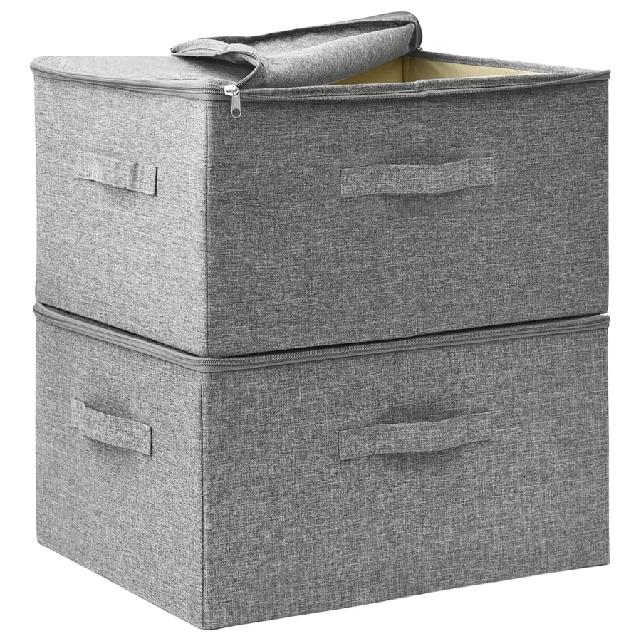Opbergboxen 43X34X3 Cm Stof Grijs