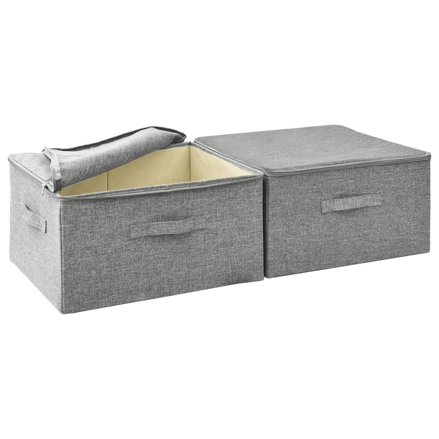 Opbergboxen 43X34X3 Cm Stof Grijs