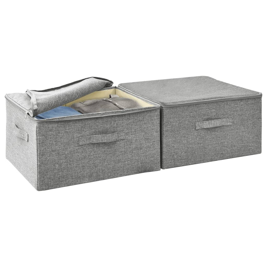 Opbergboxen 43X34X3 Cm Stof Grijs
