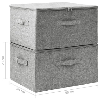 Opbergboxen 43X34X3 Cm Stof Grijs