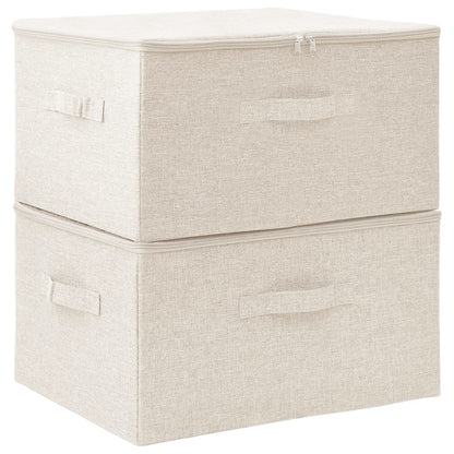 Opbergboxen 43X34X3 Cm Stof Kleurig Crème