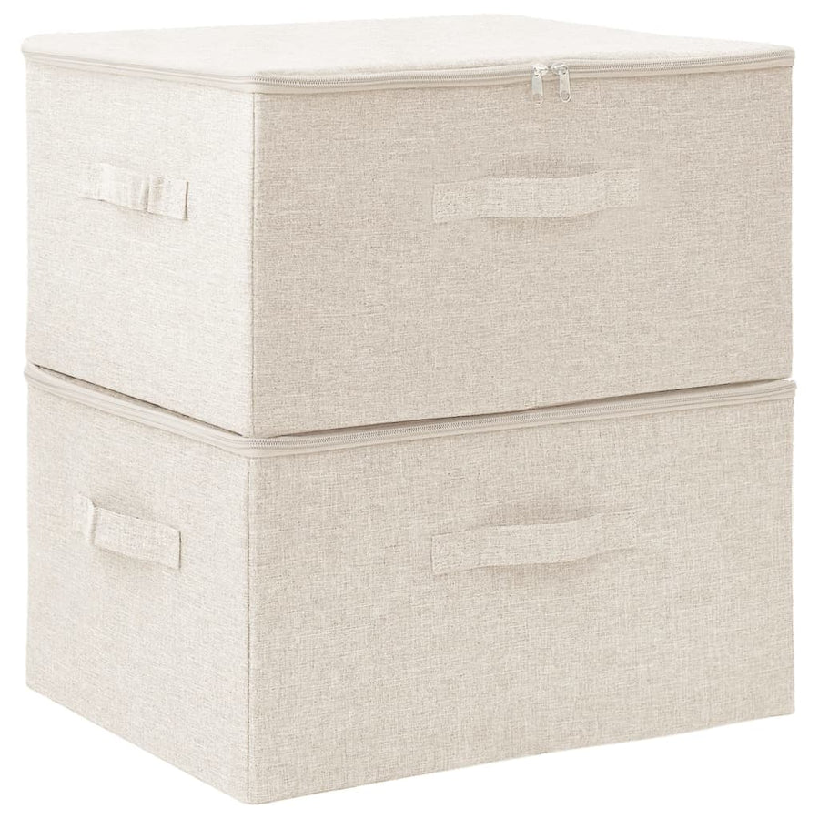 Opbergboxen 43X34X3 Cm Stof Kleurig Crème