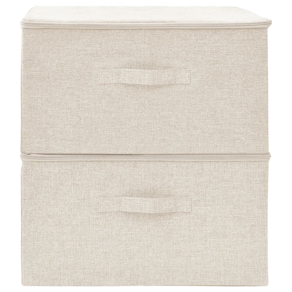 Opbergboxen 43X34X3 Cm Stof Kleurig Crème